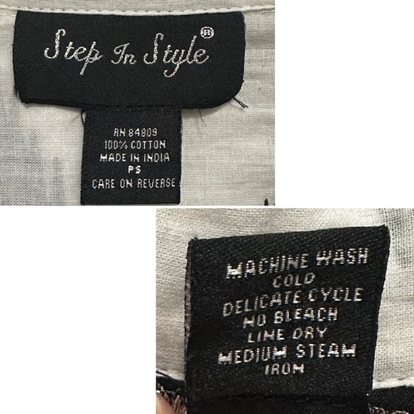 Step In Style Boho Peacock Feather Button Down Asymmetrical Midi Dress, Sz PS - Picture 12 of 13